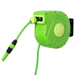 Outsunny Carrete Para Manguera Soporte Mural Portamanguera 10m Roll-up Automático Con Pistola De Pulverización Base De Pared Conector De Manguera Para Jardín Terraza -Ofertas Verdi Jar Tienda 5c1a89c1e36b22aae36b4d8bac2c079a0559f497 179fbf24d7c64116a70c26e8b3a749e1