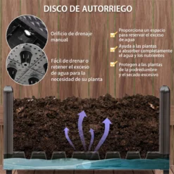 Outsunny Jardinera De Plástico Con Ruedas Macetero De Jardín Con Agujeros De Drenaje Para Cultivo De Plantas En Exterior Patio Terraza 50x50x33 Cm Marrón -Ofertas Verdi Jar Tienda 5d034878b88d5fed6135b6976fa1fa2041c1b1fe 11185bd9d8aa4a33993830b5b3ded5b8