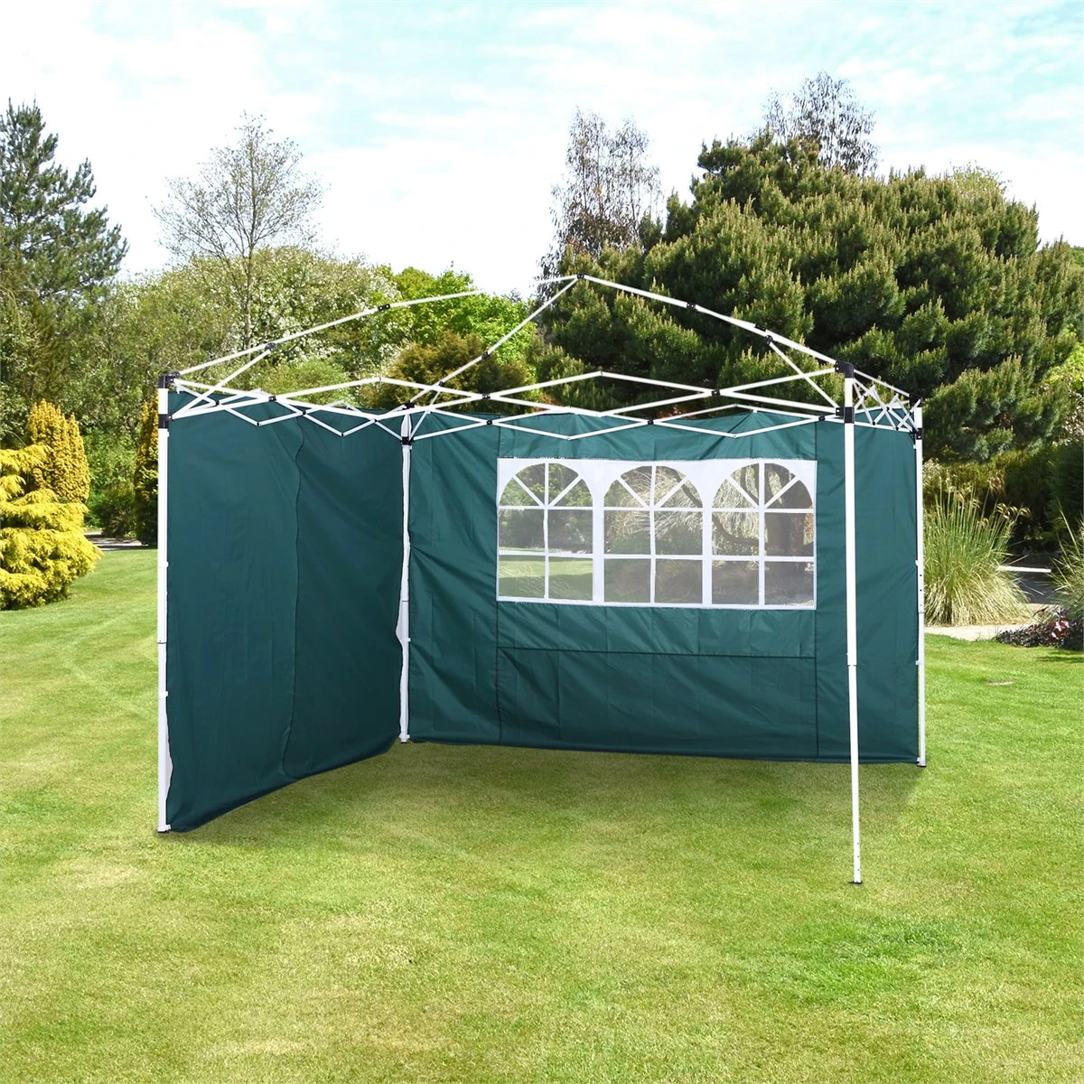 Outsunny 2 Paredes Parte Laterales Para Carpa 3x3m Lado Parasol De Gazebo Tela Oxford Con Ventana Medidas 300x200cm Verde Oscuro 2 Outsunny 2 Paredes Parte Laterales Para Carpa 3x3m Lado Parasol De Gazebo Tela Oxford Con Ventana Medidas 300x200cm Verde Oscuro - Imagen 2
