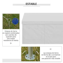Outsunny Carpa De Jardín 6x3 M Carpa Para Fiestas Cenador De Exterior Con 3 Puertas Extraíbles Ventanas De Malla Enrollables Para Terraza Bodas Eventos Blanco -Ofertas Verdi Jar Tienda 639d0e7a84b050e0ddf3c38028a6cd8895609823 2c8717c118e640d1804af1764c2d7ceb