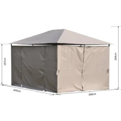 Outsunny Cenador Con Techo Al Aire Libre Gazebo Pabellón Exterior Con Pared Lateral Cenador Carpa De Jardín 4x3 M Marco De Acero Para Fiesta Eventos -Ofertas Verdi Jar Tienda 65696ecac574b093676492d658f7d21d5dd015a1 e3f5d6ae3a1c4a01813e38b1b8ad0ea5