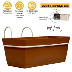 3 Jardineras L 22 Cm Con Ganchos, De Polipropileno -Ofertas Verdi Jar Tienda 6857582c0dffce164f33500d7776bcb55285cb2d 300edfd5dfcc4fafacf8b0b80a12b835