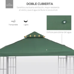 Outsunny Techo De Reemplazo 3X3 Metros Para Carpa Pabellon Toldo Eventos Y Bodas Verde Esmeralda -Ofertas Verdi Jar Tienda 691d4a01e8e58c233a16d50cce50e391d6b42ff1 55301fe309bf4ba39dfa37b9a449f222