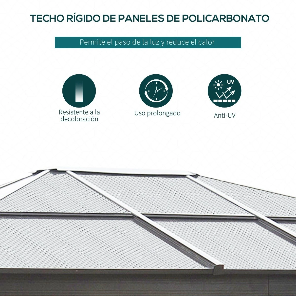 Outsunny Cenador Para Jardín 3x3.6 M Alumnio Pabellón Para Exterior Con Techo De Policarbonato Anti-UV Y 4 Mosquiteras Laterales Con Cremalleras Para Fiestas Eventos Beige 4 Outsunny Cenador Para Jardín 3x3.6 M Alumnio Pabellón Para Exterior Con Techo De Policarbonato Anti-UV Y 4 Mosquiteras Laterales Con Cremalleras Para Fiestas Eventos Beige - Imagen 4