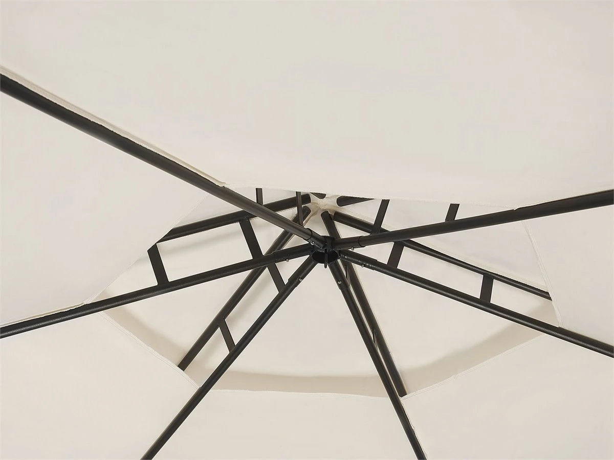 Cenador De Metal Beige/negro 350 Cm PORTEL 5 Cenador De Metal Beige/negro 350 Cm PORTEL - Imagen 5