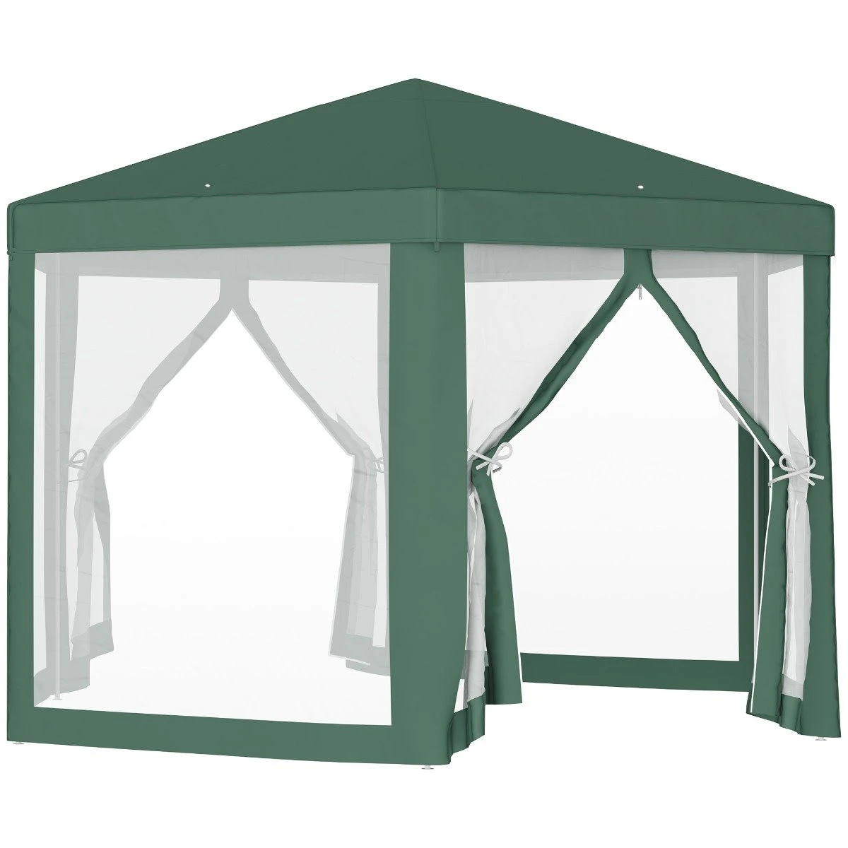 Outsunny Carpa Gazebo Tipo Cenador Hexagonal Con Mosquitera Para Jardín Y Terraza Ø1,97 M Material De Poliéster Repelente Al Agua (Verde) 1 Outsunny Carpa Gazebo Tipo Cenador Hexagonal Con Mosquitera Para Jardín Y Terraza Ø1,97 M Material De Poliéster Repelente Al Agua (Verde)