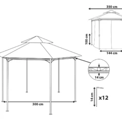 Cenador De Metal Beige/negro 350 Cm PORTEL 12 Cenador De Metal Beige/negro 350 Cm PORTEL -Ofertas Verdi Jar Tienda 6fb12e6e7f655f10a0d647f1726478d72f6cff9b d482973f84cf46fbbaba3e8adc8ba42f