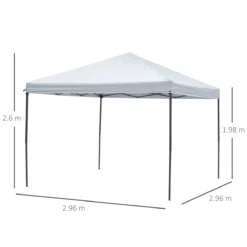 Outsunny Carpa Plegable 3x3m Paredes De Mosquitera Extraíbles Con Cremallera 4 Orificios De Drenaje Tela Oxford 420D Para Jardín Fiestas Blanco -Ofertas Verdi Jar Tienda 7484b4e19020b1a87281bf825e6da65aab5bd091 459fc812c697490bb5ee1f0b244bb698