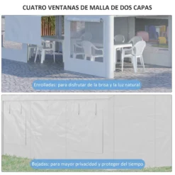 Outsunny Carpa De Jardín 6x3 M Carpa Para Fiestas Cenador De Exterior Con 3 Puertas Extraíbles Ventanas De Malla Enrollables Para Terraza Bodas Eventos Blanco -Ofertas Verdi Jar Tienda 764634685964ad0e0d6135430ddd6e7e5e15f089 2f8f104beeb04d1ebdcac54a7da009e3