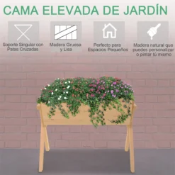 Outsunny Huerto Urbano De Madera 100x70x80 Cm Mesa De Cultivo Para Plantas Flores Hortalizas Con Patas Elevadas 4 Orificios De Drenaje Y Tela Geotextil -Ofertas Verdi Jar Tienda 7654e80022e4721929259e30863d2c7622e0ba50 c59de75f1eeb40b88bb11899a1f07fc9