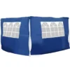 Outsunny 2 Paredes Parte Laterales Para Carpa 3x2 Lado Parasol De Gazebo Tela Oxford Con 2 Ventanas Medidas Apto Para 3x3 3x6 Azul
