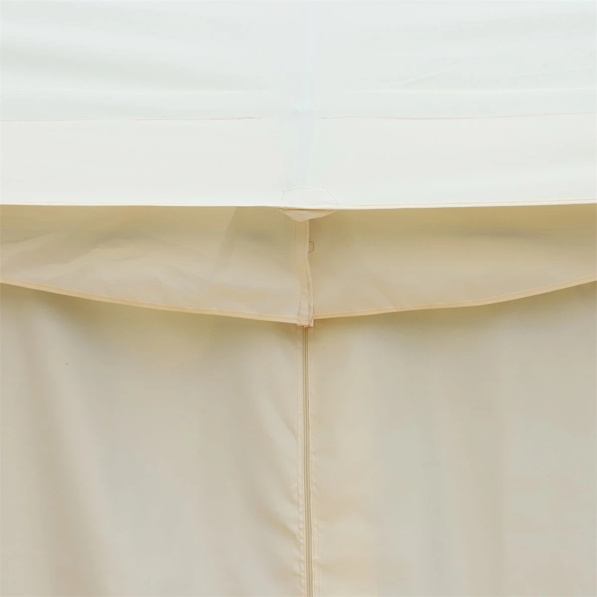 Outsunny Cenador Con Techo Gazebo Pabellón Exterior 3x3.65x2.82m Carpa Glorietas De Jardín Marco De Hierro Con Pared Lateral Y Mosquitero Color Crema 9 Outsunny Cenador Con Techo Gazebo Pabellón Exterior 3x3.65x2.82m Carpa Glorietas De Jardín Marco De Hierro Con Pared Lateral Y Mosquitero Color Crema - Imagen 9