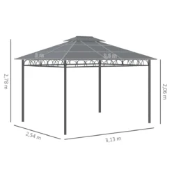 Outsunny Cenador De Jardín 3,6x3 M Gazebo De Exterior Con Techo Doble De Policarbonato 4 Cortinas Mosquiteras Laterales Con Cremallera Y Marco De Aluminio Para Patio Fiestas Terraza -Ofertas Verdi Jar Tienda 79df7bccd13b16cf3e18f085597db890cf5f39e1 0198f164c7b84d45afe9a27dc83c11b9