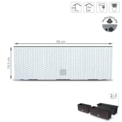 Prosperplast Jardinera Para Balcón Rato Case , Dimensiones (Mm) 580X180X195, Color Blanco -Ofertas Verdi Jar Tienda 7ba4320e8f82870ca0b91774f1205d4922aeeca8 23ebcf789752441c886c0a4e9377c9b9