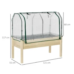 Outsunny Huerto Urbano Elevado De Madera 121x55x117 Cm Con Cubierta De Protección Mesa De Jardinera Para Cultivo Flores Vegetales En Jardín Terraza Color Natural -Ofertas Verdi Jar Tienda 7cc9f02e2b6da3e7152b1d7f692995853d020749 a7ae712551a046df9fb7195345af1269