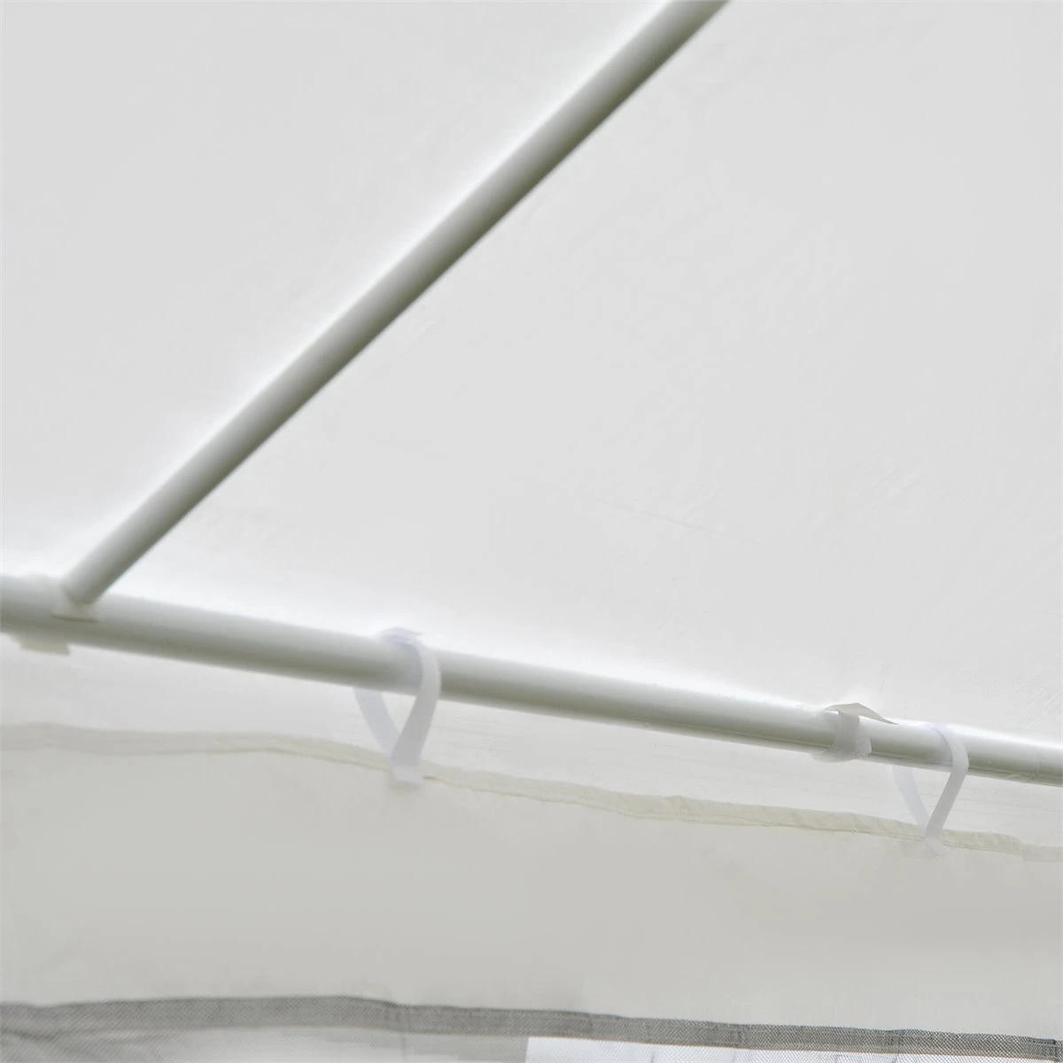 Outsunny Carpa 4x3 M Cenador De Jardín Con Mosquiteras Laterales Doble Techo Y Puertas Con Cremallera Para Exterior Blanco Y Negro 5 Outsunny Carpa 4x3 M Cenador De Jardín Con Mosquiteras Laterales Doble Techo Y Puertas Con Cremallera Para Exterior Blanco Y Negro - Imagen 5