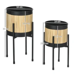 Outsunny Juego De 2 Soportes Para Plantas De Metal Cubierta De Totora Soportes Para Macetas Maceteros Redondos Para Salón Cocina Dormitorio Ø16x30 Cm Y Ø14x25,5 Cm Negro 11 Outsunny Juego De 2 Soportes Para Plantas De Metal Cubierta De Totora Soportes Para Macetas Maceteros Redondos Para Salón Cocina Dormitorio Ø16x30 Cm Y Ø14x25,5 Cm Negro -Ofertas Verdi Jar Tienda 817acd70db40f3444fdf31313bac68ff75d9a9a1 b496ef0d98714923a5205d4e59d85113