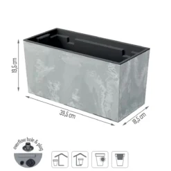 Prosperplast Jardinera Para Balcón Urbi Case Beton Effect , Dimensiones (Mm) 395X185X195, Color Hormigón -Ofertas Verdi Jar Tienda 82733437e3c67afd6509af5b17f2fea2f8720179 ba30b227c26348dc86223260685c48c1