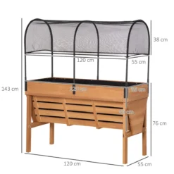 Outsunny Huerto Urbano Elevado De Madera 120x55x143 Cm Mesa De Cultivo De Jardín Con Red De Sombra De Malla Y Tela Geotextil Para Cultivos Plantas Flores Natural 8 Outsunny Huerto Urbano Elevado De Madera 120x55x143 Cm Mesa De Cultivo De Jardín Con Red De Sombra De Malla Y Tela Geotextil Para Cultivos Plantas Flores Natural -Ofertas Verdi Jar Tienda 83ec4825fb2bde0c8981e2b5ae94c75df12693a0 ae02b64d045e440c921dee97364509a3