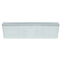 Prosperplast Jardinera Para Balcón Ratolla Case 15,3L., Dimensiones (Mm) 881X173X150, Color Blanco