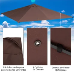 Outsunny Techo De Repuesto 2.98x2.95 M Para Cenador De Jardín Cubierta De Repuesto De Gazebo Pabellón Exterior Con 8 Orificios De Drenaje Y Ventilación Café -Ofertas Verdi Jar Tienda 86c1c9e2bdb0e2ca22af0f0a1de45339709722ad 0a423adee1c34db7880f69b841b90b59