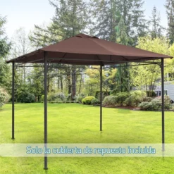 Outsunny Techo De Repuesto 2.98x2.95 M Para Cenador De Jardín Cubierta De Repuesto De Gazebo Pabellón Exterior Con 8 Orificios De Drenaje Y Ventilación Café -Ofertas Verdi Jar Tienda 87b61d62e617651627afcca44421c63a76c66907 08c7b4458ccb496997085d35824e823d