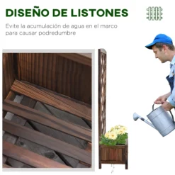 Outsunny Jardinera Con Enrejado Jardinera Con Celosía De Madera Macetero Con Soporte Para Trepadora Cultivos Plantas En Terraza Jardín Balcón 60x30x122,5 Cm Marrón -Ofertas Verdi Jar Tienda 92b341b7bfa61daced41177369582235ec6b7540 ee23e91a8fa44fa391b25deff2944368