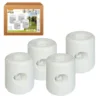 Pack 4 Soportes Blancos Para Carpas 25x25x25 Cm Aktive Garden