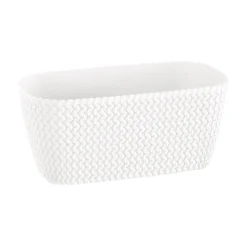 Prosperplast Jardinera Para Balc贸n Splofy Case 4L., Dimensiones (Mm) 297X145X133, Color Blanco