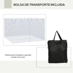 Outsunny 4 Paredes Laterales Para Carpa 300x195 Cm Mosquitera Para Cenador Con 6 Ventanas Enrollable Puerta Con Cremallera Y Bolsa De Transporte Blanco -Ofertas Verdi Jar Tienda 95d9fb0a85a16bb69a9ed6d670105b2cc54fd479 999120c1ead447efa31f1c2d84f967fc