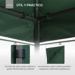 Outsunny Techo De Repuesto 2,98x2,95m Para Cenador De Jardín Cubierta De Repuesto De Gazebo Pabellón Exterior Con 8 Orificios De Drenaje Y Ventilación Verde -Ofertas Verdi Jar Tienda 98a33f105d21257ec17cab9acaaa338d154cb684 9ab0613322fd4053a1bdcdb9420d73dc