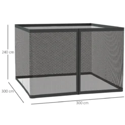 Outsunny Mosquitera Para Sombrilla Mosquitera Para Aire Libre Para Paraguas 300x300x240 Cm Red Para Sombrilla De Malla De Patio Con Cremallera Negro -Ofertas Verdi Jar Tienda 99f9e11bff84e4e66773dea34410803503ad4d4b 56e61fe7511241be8a3eafc2199f11ef