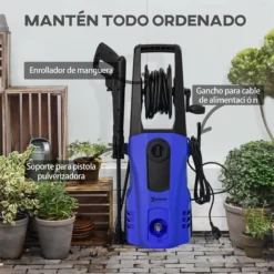 DURHAND Hidrolimpiadora 1800W Lavadora De Alta Presión Caudal 510 L/h Bomba De Aluminio Presión De 150 Bar Manguera De 6 M Incluye Botella De Jabón Boquilla Cepillo 35x27x78 Cm Azul -Ofertas Verdi Jar Tienda 9b2f074e23292ea716ab299bd694c5f8ab9ea24e 353593d3381b44b29b6e8ec8446be28e