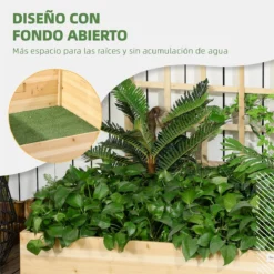 Outsunny Jardinera De Madera Con Enrejado Arriate De Jardín Con Celosía Jardinera De Caja Para Trepadoras Cultivos Verduras Flores 110x116x120 Cm Natural -Ofertas Verdi Jar Tienda 9d99a0e8ec222c463616767bfa64d036c93b31b1 33ae1b00398647ce8000dd5376cbc4b2