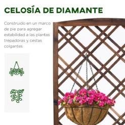 Outsunny Jardinera Con Enrejado Jardinera Con Celosía De Madera Macetero Con Soporte Para Trepadora Cultivos Plantas En Terraza Jardín Balcón 60x30x122,5 Cm Marrón -Ofertas Verdi Jar Tienda 9deeb292e20b9bd449ee055bf3c260f83cd8013a 32ddaf41cb234ad0b6301fee98e6926d