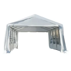 Outsunny Carpa De Jardín Cochera Gazebo 8x4m Pergola Cenador Pabellón 4 Paneles Laterales 8 Ventanas Para Fiesta Eventos Bodas Acero PE Blanco -Ofertas Verdi Jar Tienda a2e6acd12cea74329f263bb2876549dc393166e5 c325d052413244f68275e0ebc9671aa7
