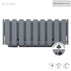 Prosperplast Jardinera Para Balcón BOARDEE FENCYCASE, Dimensiones (mm) 380x180x162, Color Gris Piedra -Ofertas Verdi Jar Tienda a8e7401d91454a0b4c090a3d538748281e70baae 6682206af6e34d29acb02bf6594a90ce