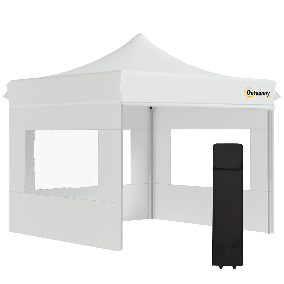 Outsunny Carpa Plegable 3x3 M Con Altura Ajustable Cenador De Jardín Con 4 Paredes Extraíbles De Tela Oxford 4 Ventanas Y Bolsa De Transporte Para Exterior Terraza Camping Blanco 1 Outsunny Carpa Plegable 3x3 M Con Altura Ajustable Cenador De Jardín Con 4 Paredes Extraíbles De Tela Oxford 4 Ventanas Y Bolsa De Transporte Para Exterior Terraza Camping Blanco