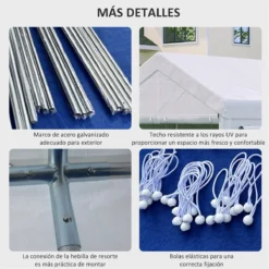 Outsunny Carpa De Jardín 6x3 M Carpa Para Fiestas Cenador De Exterior Con 3 Puertas Extraíbles Ventanas De Malla Enrollables Para Terraza Bodas Eventos Blanco -Ofertas Verdi Jar Tienda b102a7e1c86b3f10d9e98f923b19c40f0251a04d 4aeb0957f179465eb5d131cf981669ae