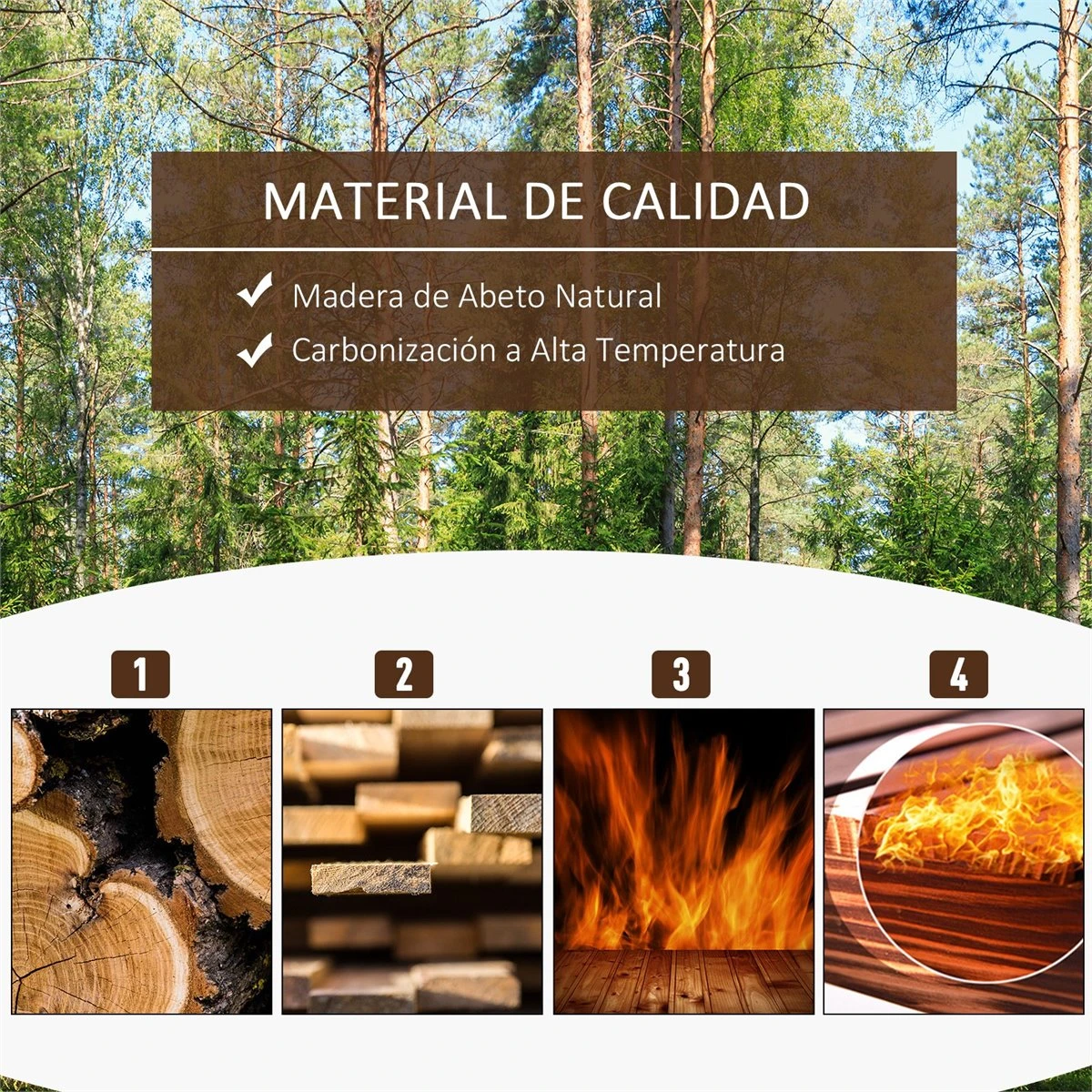 Outsunny Huerto Urbano Jardinera Macetero De Madera Arriate De Jardín Rectangular Con Patas Para Flores Plantas Cultivos 100x36,5x36 Cm Marrón 6 Outsunny Huerto Urbano Jardinera Macetero De Madera Arriate De Jardín Rectangular Con Patas Para Flores Plantas Cultivos 100x36,5x36 Cm Marrón - Imagen 6