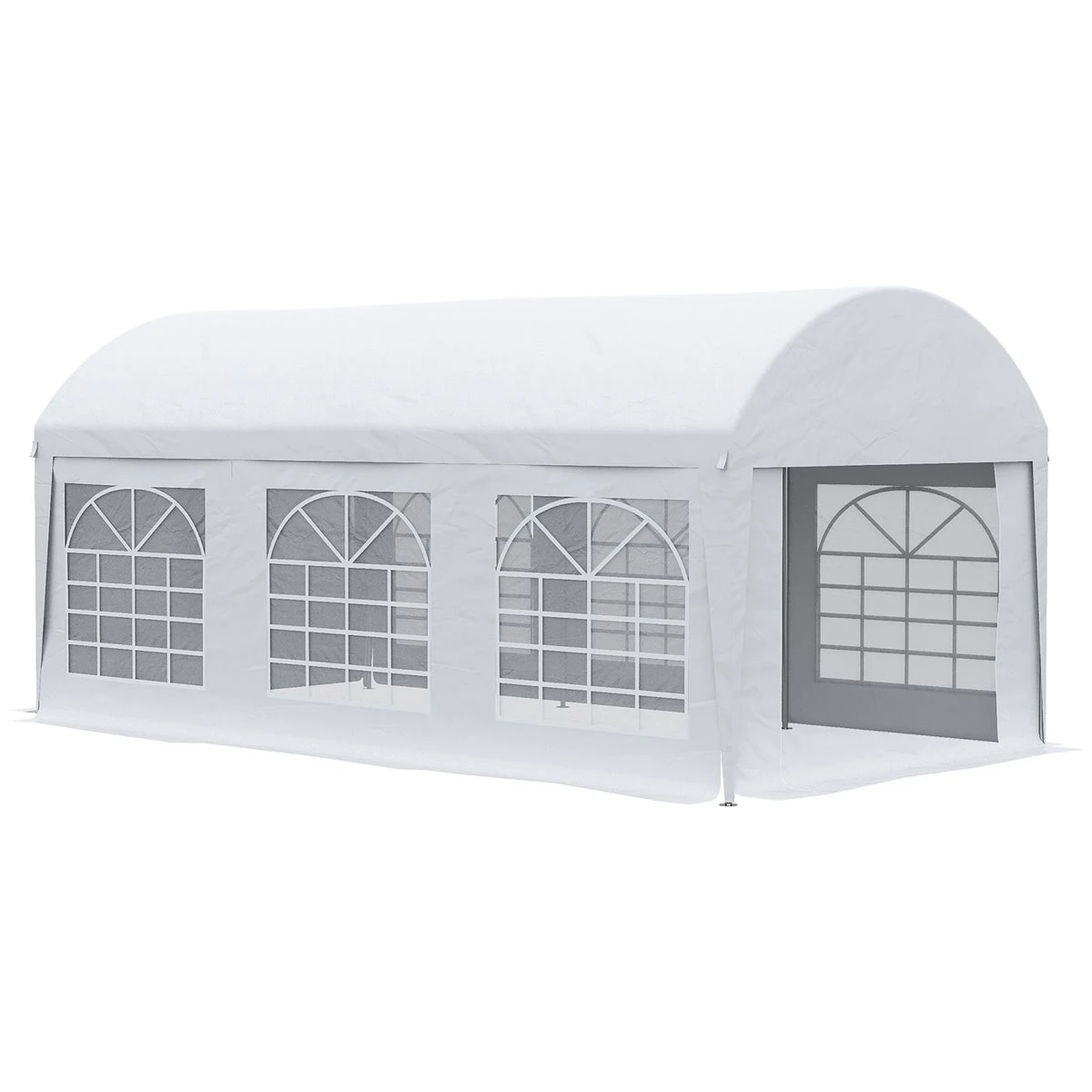 Outsunny Carpa De Jardín 6x3 M Carpa Para Fiestas Cenador Con Paredes Laterales Extraíbles Puerta Con Cremalleras Y 6 Ventanas Protección UV Para Exterior Eventos Bodas Blanco 1 Outsunny Carpa De Jardín 6x3 M Carpa Para Fiestas Cenador Con Paredes Laterales Extraíbles Puerta Con Cremalleras Y 6 Ventanas Protección UV Para Exterior Eventos Bodas Blanco