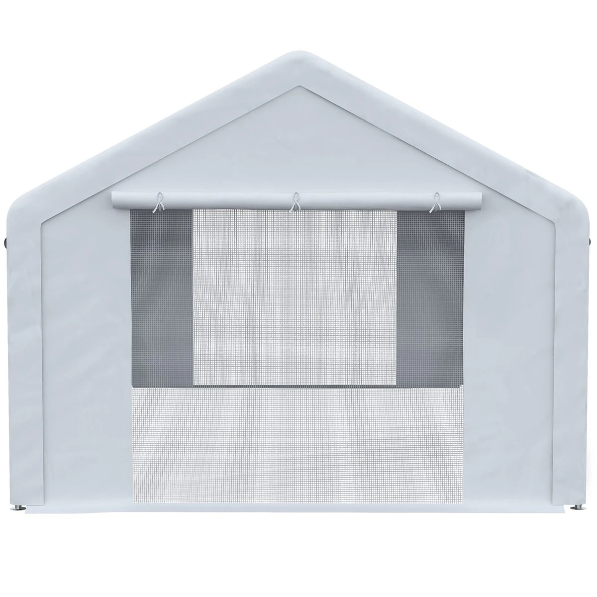 Outsunny Carpa Para Fiestas 6x3 M Pabellón De Jardín Con 2 Paredes Laterales Extraíbles 2 Puertas Y 6 Ventanas Con Cremalleras Protección UV Para Eventos Celebraciones Blanco 8 Outsunny Carpa Para Fiestas 6x3 M Pabellón De Jardín Con 2 Paredes Laterales Extraíbles 2 Puertas Y 6 Ventanas Con Cremalleras Protección UV Para Eventos Celebraciones Blanco - Imagen 8