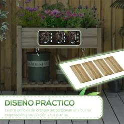 Outsunny Huerto Urbano De Madera Con Estante 91x51x76 Cm Mesa De Cultivo Rectangular Con Orificios De Drenaje Para Cultivos Plantas Jardín Terraza Exterior Color Natural 14 Outsunny Huerto Urbano De Madera Con Estante 91x51x76 Cm Mesa De Cultivo Rectangular Con Orificios De Drenaje Para Cultivos Plantas Jardín Terraza Exterior Color Natural -Ofertas Verdi Jar Tienda be2e2031b5cb4133258575d5dafe3bfce2174a96 946c9d55b349470e987d777d14e12e71