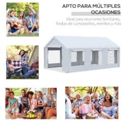 Outsunny Carpa Para Fiestas 6x3 M Pabellón De Jardín Con 2 Paredes Laterales Extraíbles 2 Puertas Y 6 Ventanas Con Cremalleras Protección UV Para Eventos Celebraciones Blanco 15 Outsunny Carpa Para Fiestas 6x3 M Pabellón De Jardín Con 2 Paredes Laterales Extraíbles 2 Puertas Y 6 Ventanas Con Cremalleras Protección UV Para Eventos Celebraciones Blanco -Ofertas Verdi Jar Tienda bf7ce157f4b4edd93b160d0effaad3d8f4b3e777 f966c97b7a3f495f82cf3e245679168a