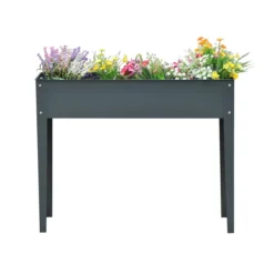 Outsunny Jardinera Elevada Cama De Jardín Elevada Rectangular Mesa De Cultivo Para Plantas Verduras Y Flores Con 3 Orificios De Drenaje 100x30x80 Cm Gris -Ofertas Verdi Jar Tienda c204965e26812f9b5420e5701d63d6fcb26c3407 dfc7da9f52be458f92af10f794d6dd0a