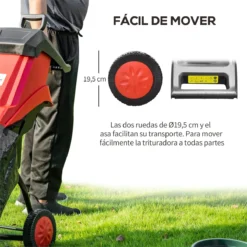 Outsunny Trituradora De Jardín 2500W Con 2 Cuchillas De Volteo Hasta Ø40 Mm De Ramas Bolsa De Recolección De 50L Y Ruedas Para Malas Hierbas 52x39x89 Cm Negro Y Rojo -Ofertas Verdi Jar Tienda c4b1f002403763ada38cfdacbfb71749594cdabc e11ae1ae2ad645a28a2960cdd3e39bee