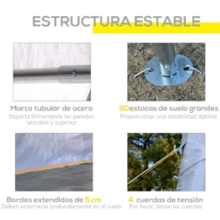 Outsunny Carpa De Jardín Cochera Gazebo 6x4m Pergola Cenador Pabellón 4 Paneles Laterales 6 Ventanas Para Fiesta Eventos Bodas Acero PE Blanco 16 Outsunny Carpa De Jardín Cochera Gazebo 6x4m Pergola Cenador Pabellón 4 Paneles Laterales 6 Ventanas Para Fiesta Eventos Bodas Acero PE Blanco -Ofertas Verdi Jar Tienda c750c8c50f4f50e2eba28b775accaa4197bd3774 98e8d765fb1b43bbb03dbde1912e9807