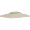 Outsunny Techo De Repuesto Para Cenador Con Doble Techo 3,9x2,9 M Cubierta De Repuesto Para Pabellón Gazebo Exterior Con 8 Orificios De Drenaje Beige