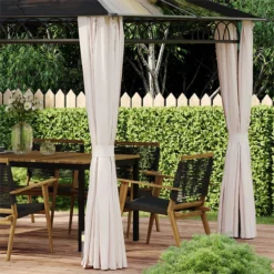 Outsunny Cenador De Jardín 3,6x3 M Gazebo De Exterior Con Techo Doble De Policarbonato 4 Cortinas Mosquiteras Laterales Con Cremallera Y Marco De Aluminio Para Patio Fiestas Terraza -Ofertas Verdi Jar Tienda c8c29e07f8b7db4f68c1cacea3e6b9fbe83b88d6 f2925835438047199fbed3db372adda4