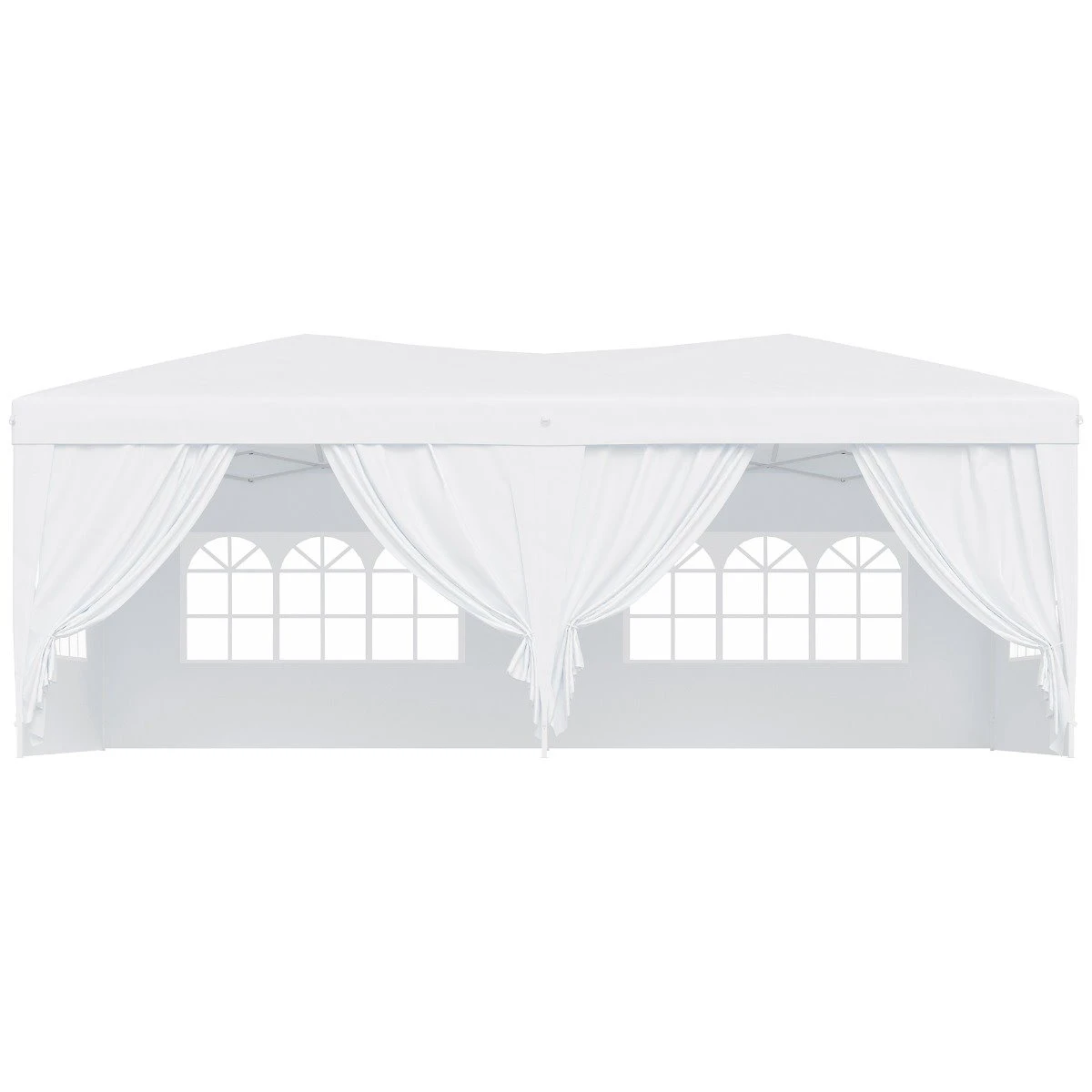 Outsunny Carpa Plegable En Acordeon 4 Paneles Laterales 2 Cortinas +Bolsa Transporte 5,91x2,97x2,55 M Blanco 5 Outsunny Carpa Plegable En Acordeon 4 Paneles Laterales 2 Cortinas +Bolsa Transporte 5,91x2,97x2,55 M Blanco - Imagen 5